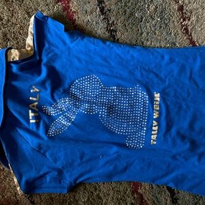 Italian Playboy Ling Shirt Size M Blue